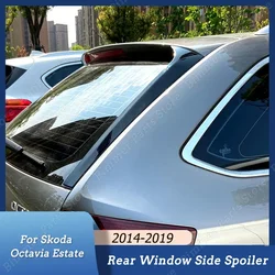 For Skoda Octavia Estate 2014-2019 Rear Window Roof Side Spoiler Wing Gloss Black Body Kit Splitter Diffuser Car Accessories