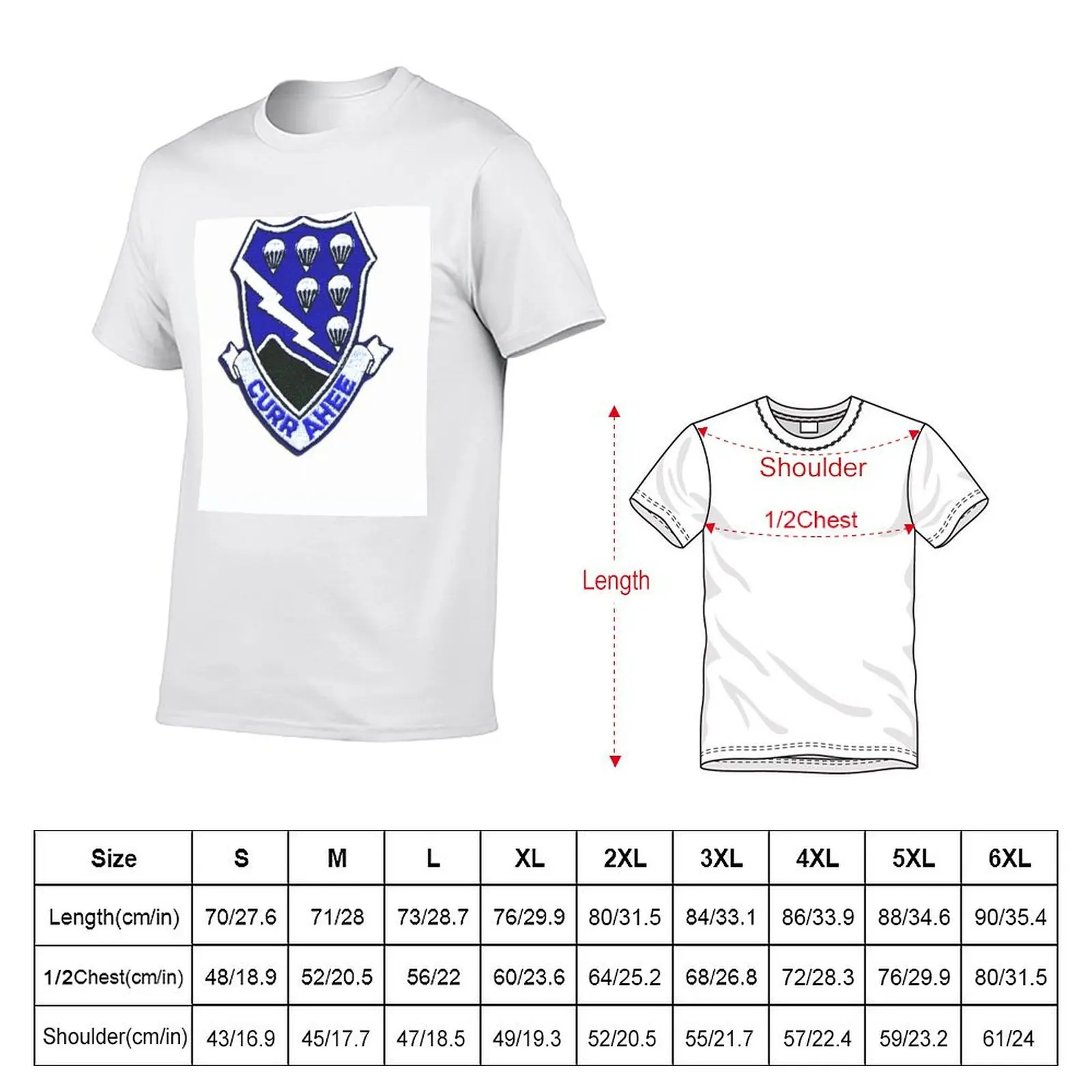 Currahee Patch 101st Airborne T-Shirt Fashion Casual Short Sleeve T-Shirt