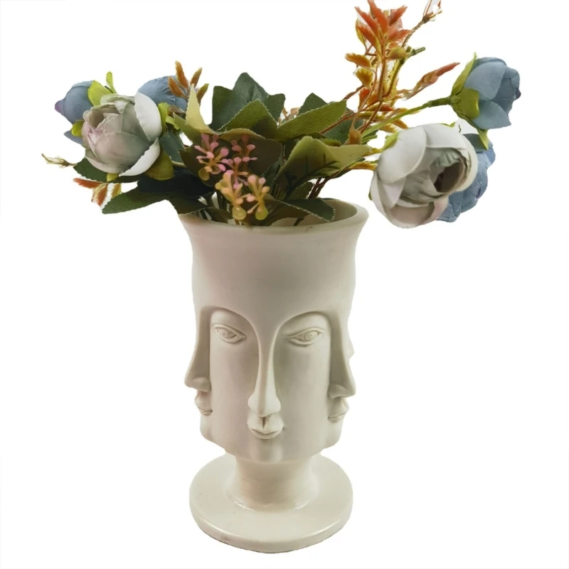 Human Face Planter Mold Flowerpots Molds Concrete Mould Silicone Material Dropship