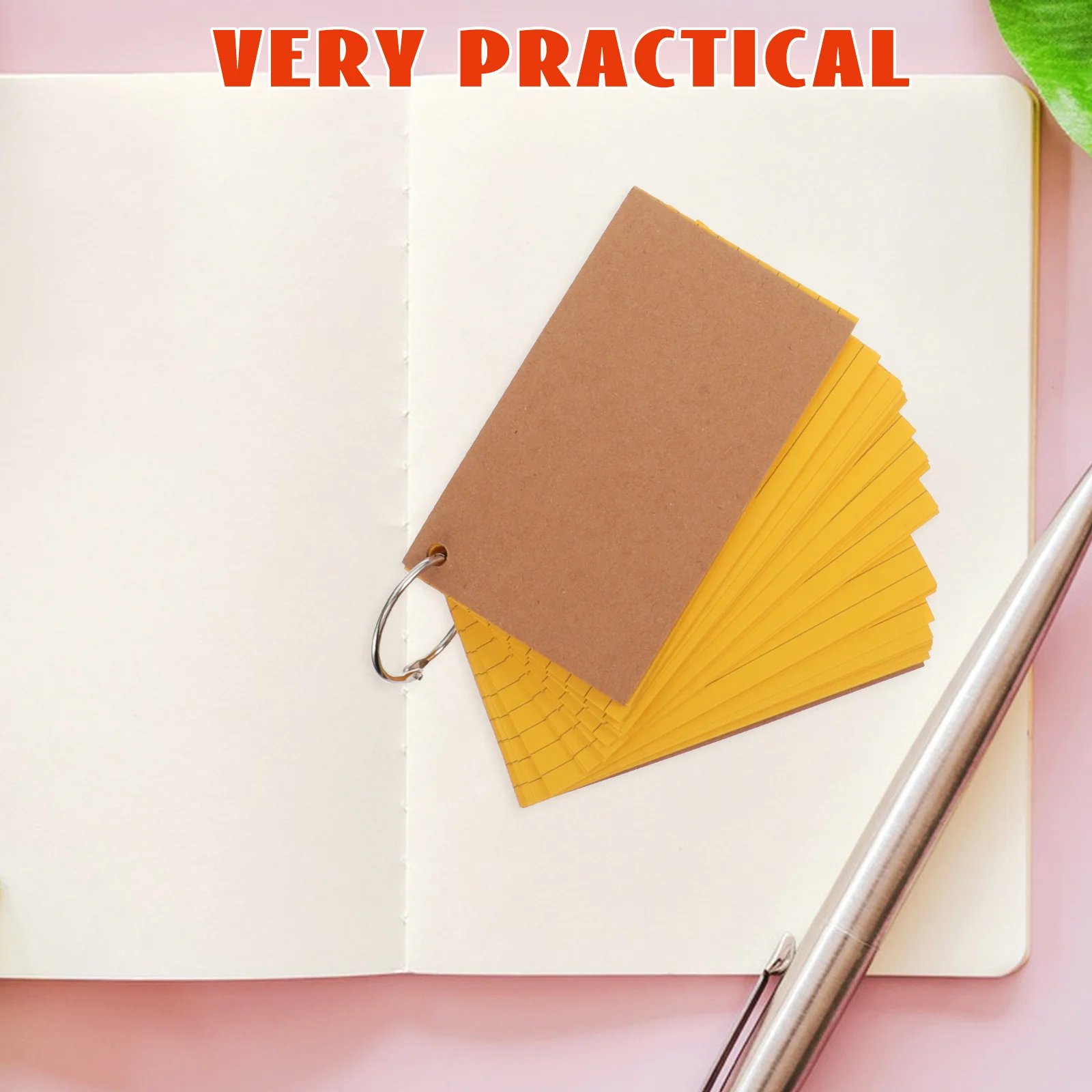 10pcs Cards Double-Sided Lined Loose-Leaf Study Note Cards For Exam Review College Essentials Thick Blank