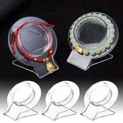 New 1Pc Clear Jewelry Bracelet Display Holder Bangle Organizer Rack Acrylic Bead Bracelet Display Collar Stand Holder