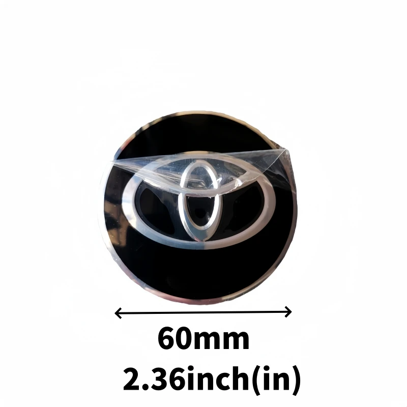 60mm Car Tyre Wheel Center Hub sticker Badge Emblem for Toyota logo Camry Corolla Yaris Rav4 Tundra Decorative Accessories