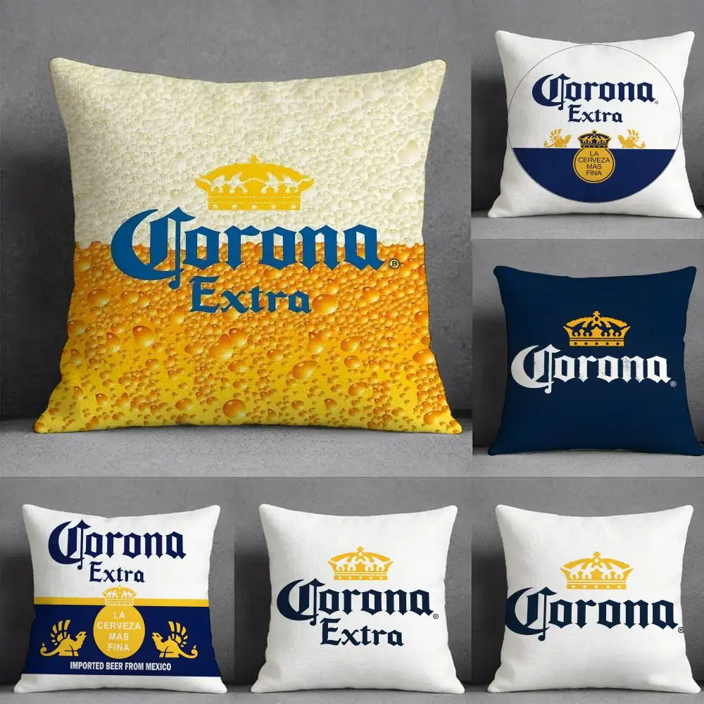 C-coronas Beer Brand Pillow Case Pillowcase, Double-sided Printed, Sofa Cushion, Bedroom Headboard Pillow