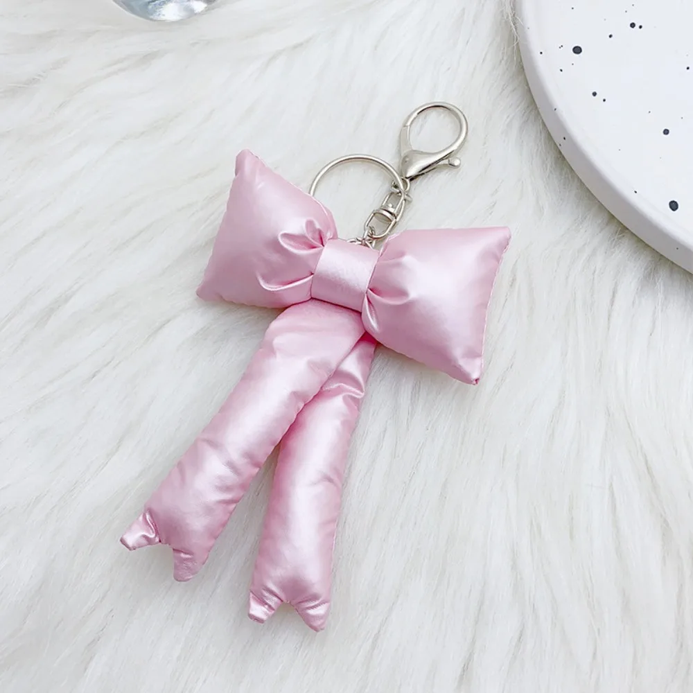 Korea Fashion Big Bow Keychain Cotton Filling Bowknot Key Chains for Women Y2K Bag Pendant Girlfriend Kpop Jewelry Gifts