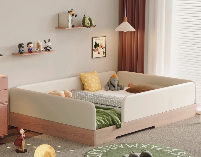 ！@2025 Latest Design Minimalist Bedroom Furniture Wooden Double Bed and Children's Bed for Boys and Girls Hotel Bedroom Sets