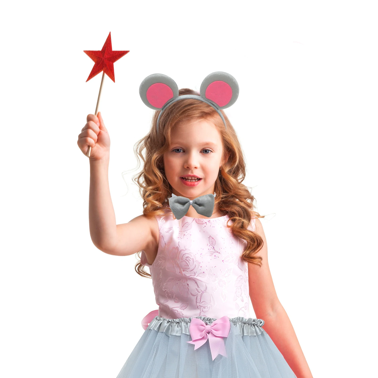 

Mouse Costume Set Halloween Kids Costume Mouse Headband Tail Skirt Suit Mini Cosplay Kit Kindergarten Party Supplies