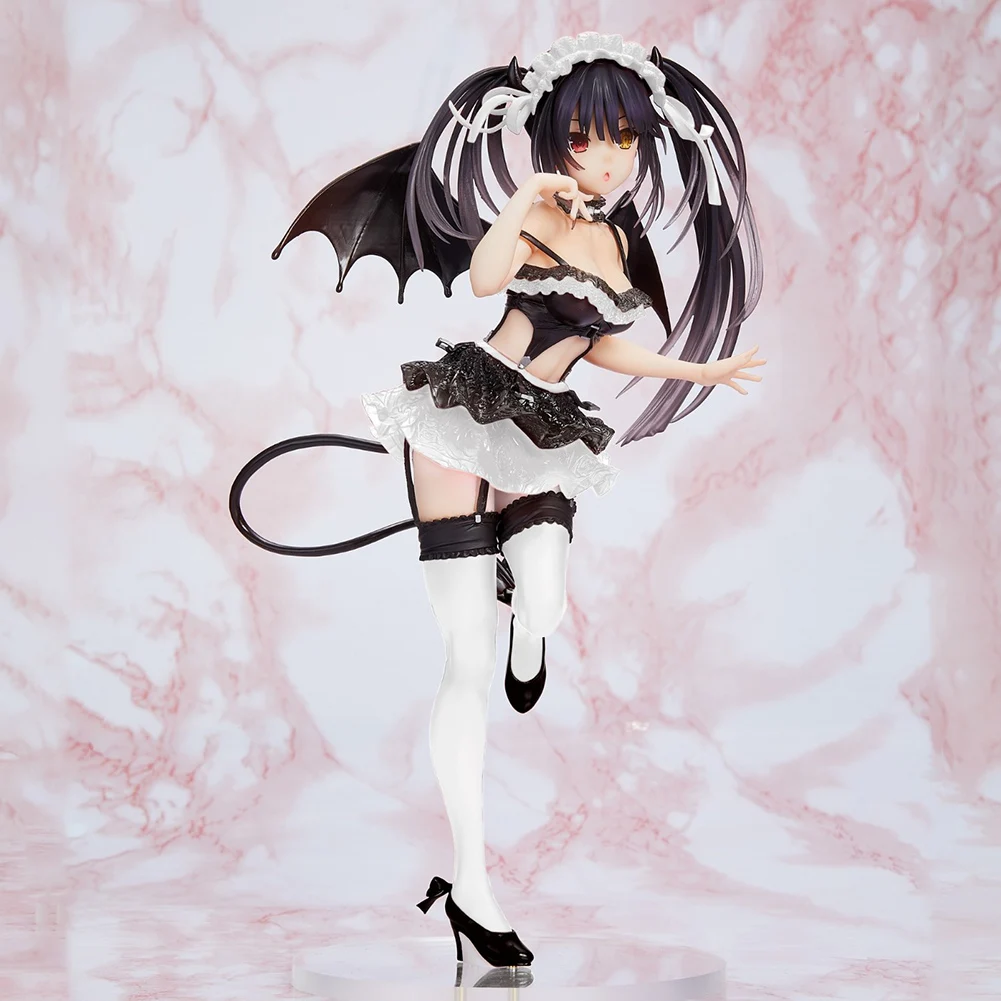 Figurine de bureau en Pvc, Tokisaki Kurumi, support de figurines d'action, décoration, modèle de poupée, jouets de Collection, cadeau de vacances, 20cm
