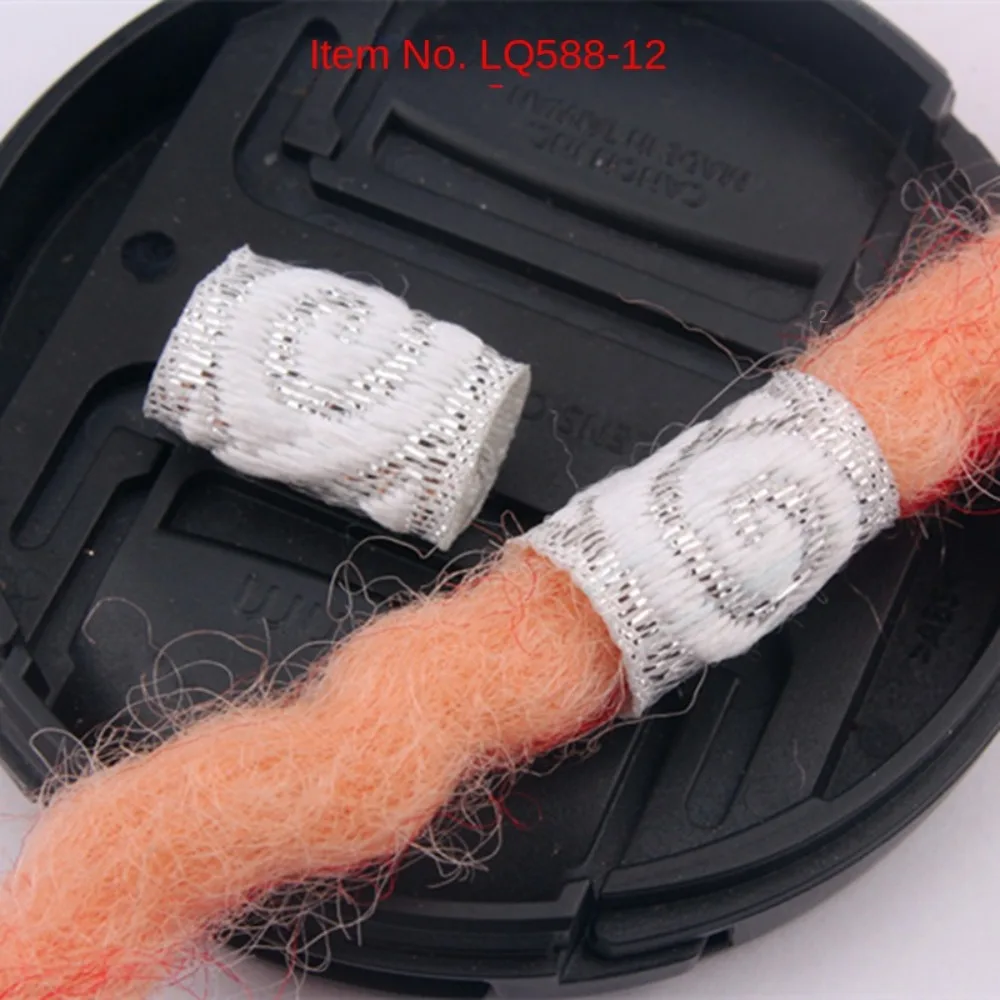 10Pcs/Set Clips Cuff Mini Fabric Hair Braid Beads Hiphop Reggae Colorful Cloth Dreadlock Beads Embroidery Decoration Party