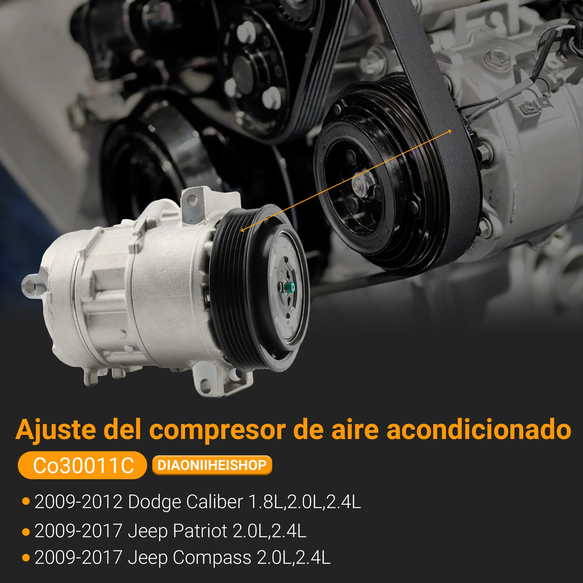 CO30011C 55111610AA 55111610AB 2022670AM 6512470 Air Conditioning Compressor For Dodge Caliber For Jeep Compass Patriot