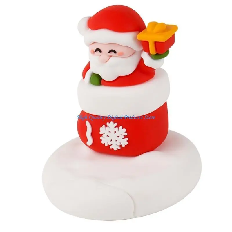 

U2JE Christmas Phone Stand Rack Featuring Santa Snowman Decorations For Festive Touch