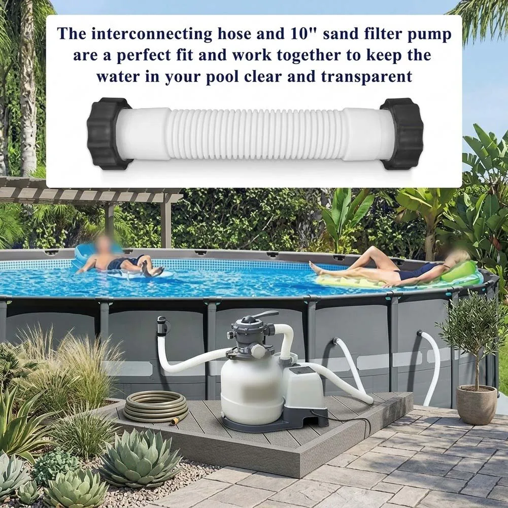 11763 Pool Sand Filter Pump Hose For Intex Interconnecting Hose For 10Inch Sand Filter Pumps And Fit For With Intex=Filter White