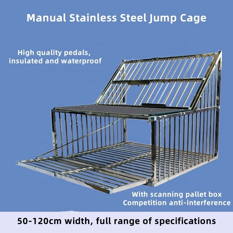 Stainless Steel Manual Pigeon Jumping Cage Encrypted Pigeon Cage Automatic Pigeon Collection Chicken Cage and Bird Trap