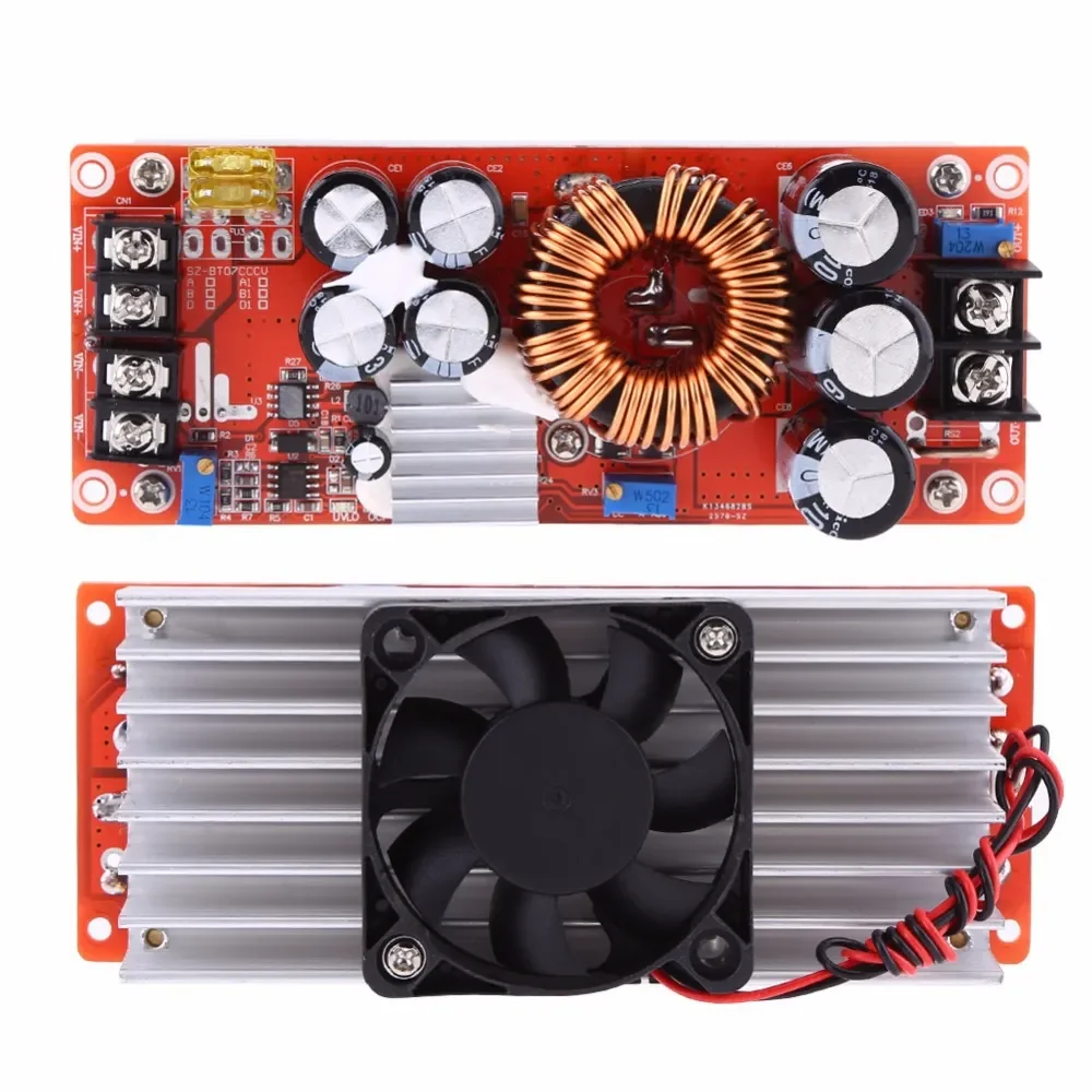 1800W 40A DC-DC Boost Converter Step Up Power Supply Module 10-60V to 12-90V Adjustable Voltage Converter 1500W 30A 1200W 20A