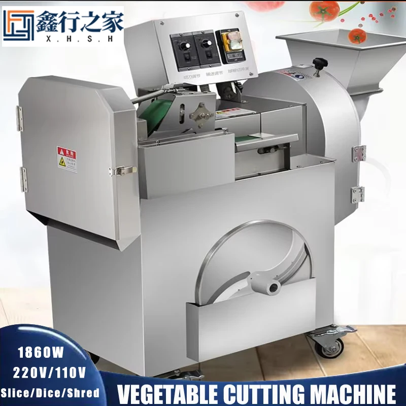 

Commercial Vegetable Cutter Multi Function High Power Electric Slicer Shredder Chinese Style Hotel Dining Hall 110/220V Suitable