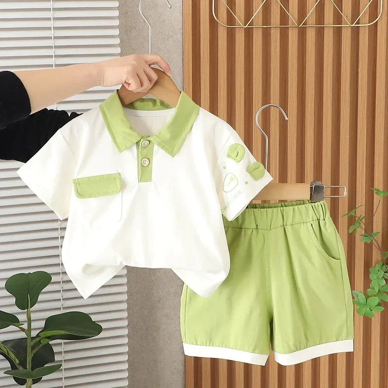 

New Summer Baby Boys Clothes Suit Children Short Sleeved T-Shirt Shorts 2Pcs/Sets Kids Clothing Toddler Costume Infant Outfits