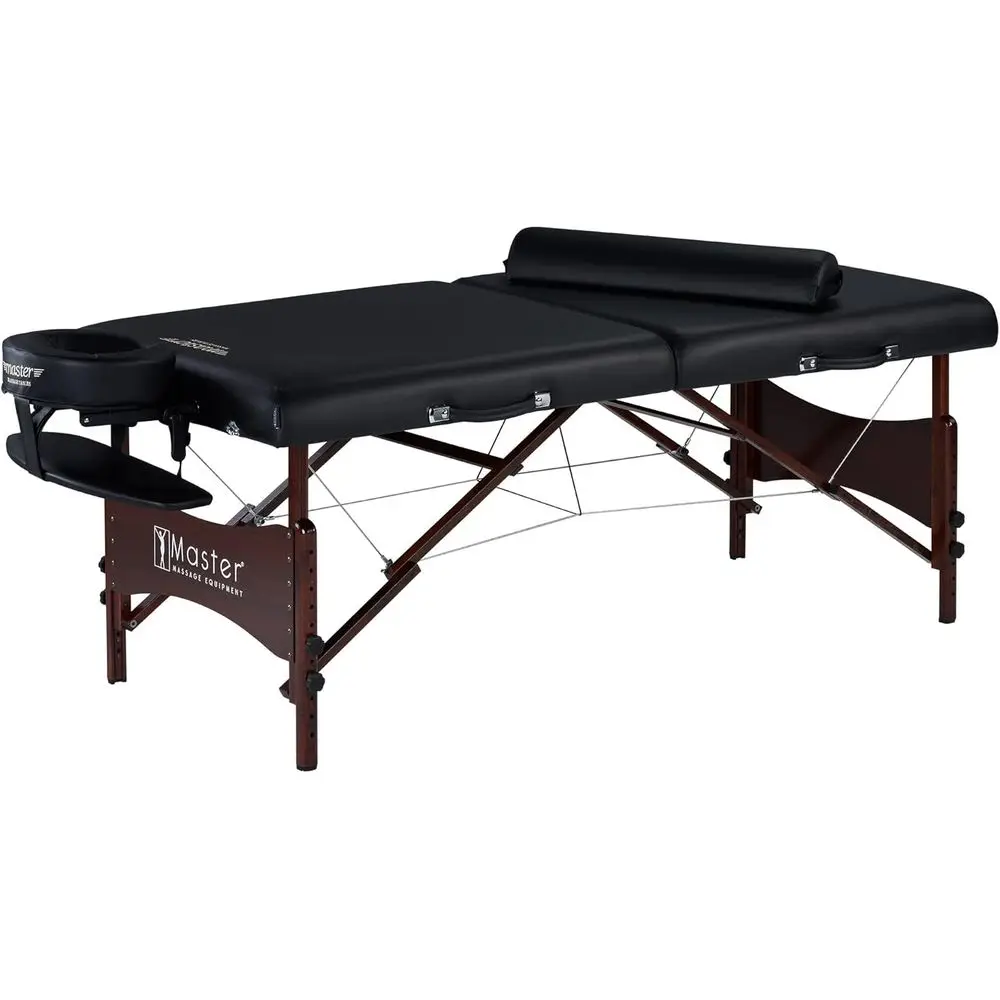 

Portable Massage Table with 2.5 Cushion, Round Bolster, Disposable Cover, 30 Beauty Tattoo Lash Bed