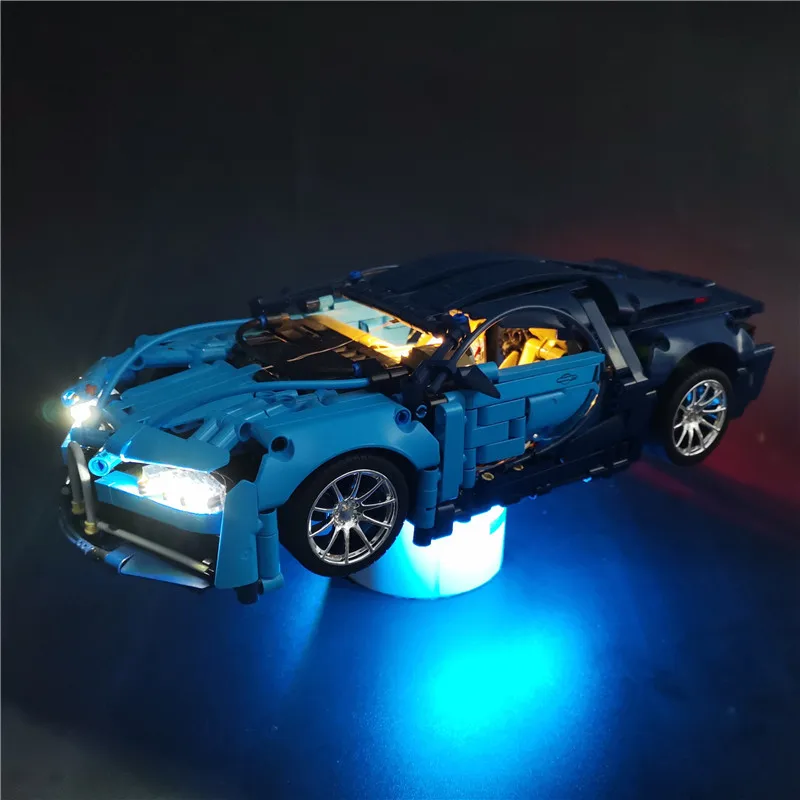 Conjunto de luz led rc para blocos de construção de carro de alta tecnologia 1:14 super velocidade veículo esportivo de corrida diy lâmpada tijolos brinquedos (não inclui carro)