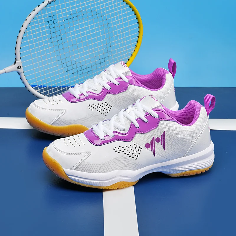 Tênis leves respiráveis para mulheres, Sapatos de badminton antiderrapantes, Tênis vermelhos para mulher, Alta qualidade