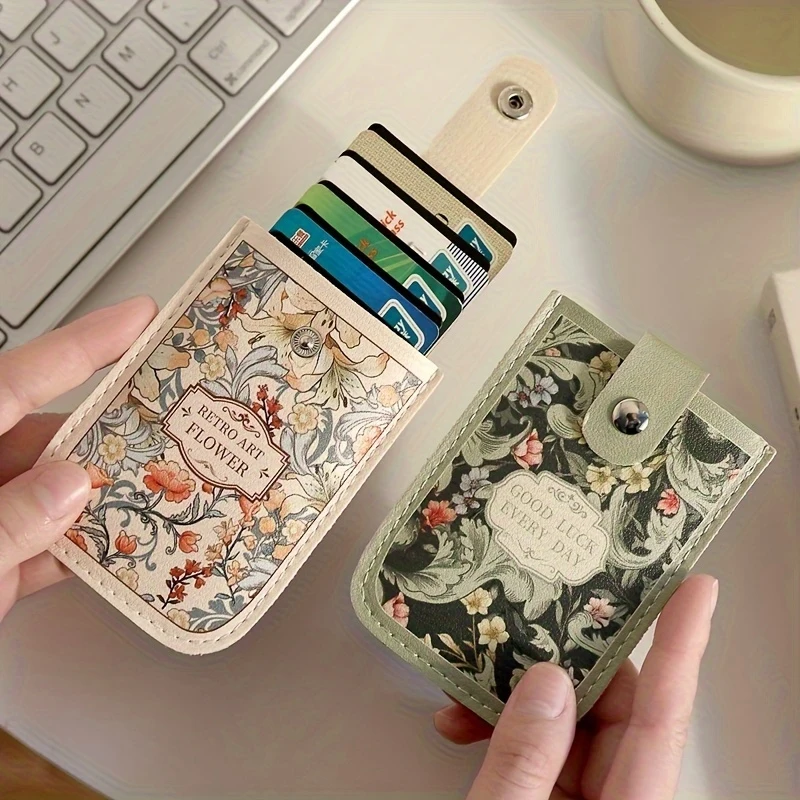 Laminated Concealed Mini Card Wallet Pull-out Type Credit Card Case Business Card Case RFID Blocking PVC ID Card Holder