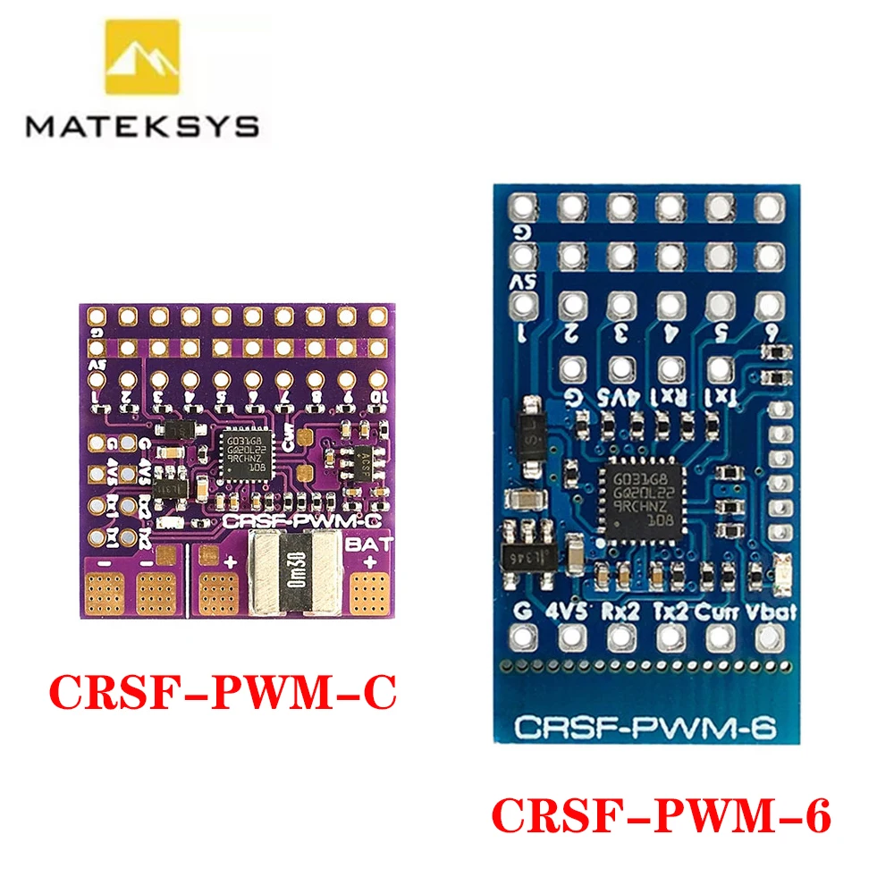 MATEK Mateksys CRSF إلى PWM محول CRSF-PWM-6 / CRSF-PWM-C لاستقبال بروتوكول CRSF TBS Crossfire Nano SE RC FPV الطائرة بدون طيار