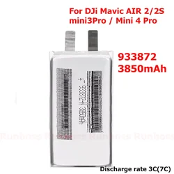 1-3pcs/Lot New 3.8V 3850mAh 933872 953972 Flight Battery  For DJI Mavic Air 2 2s Air2s ,Mini 3 Pro , Mini 4 Pro Drone DIY