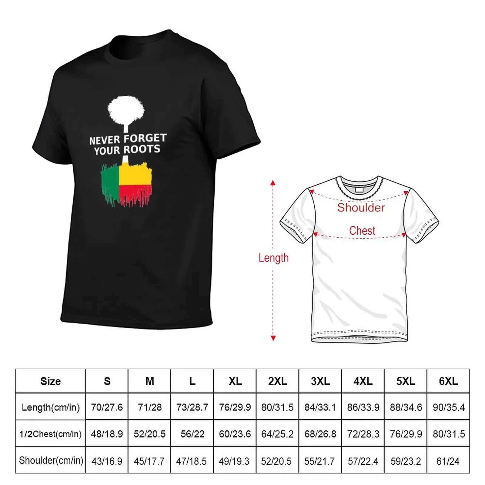 Benin Never Forget Your Roots T-Shirt korean fashion cute clothes slim fit t shirts for men