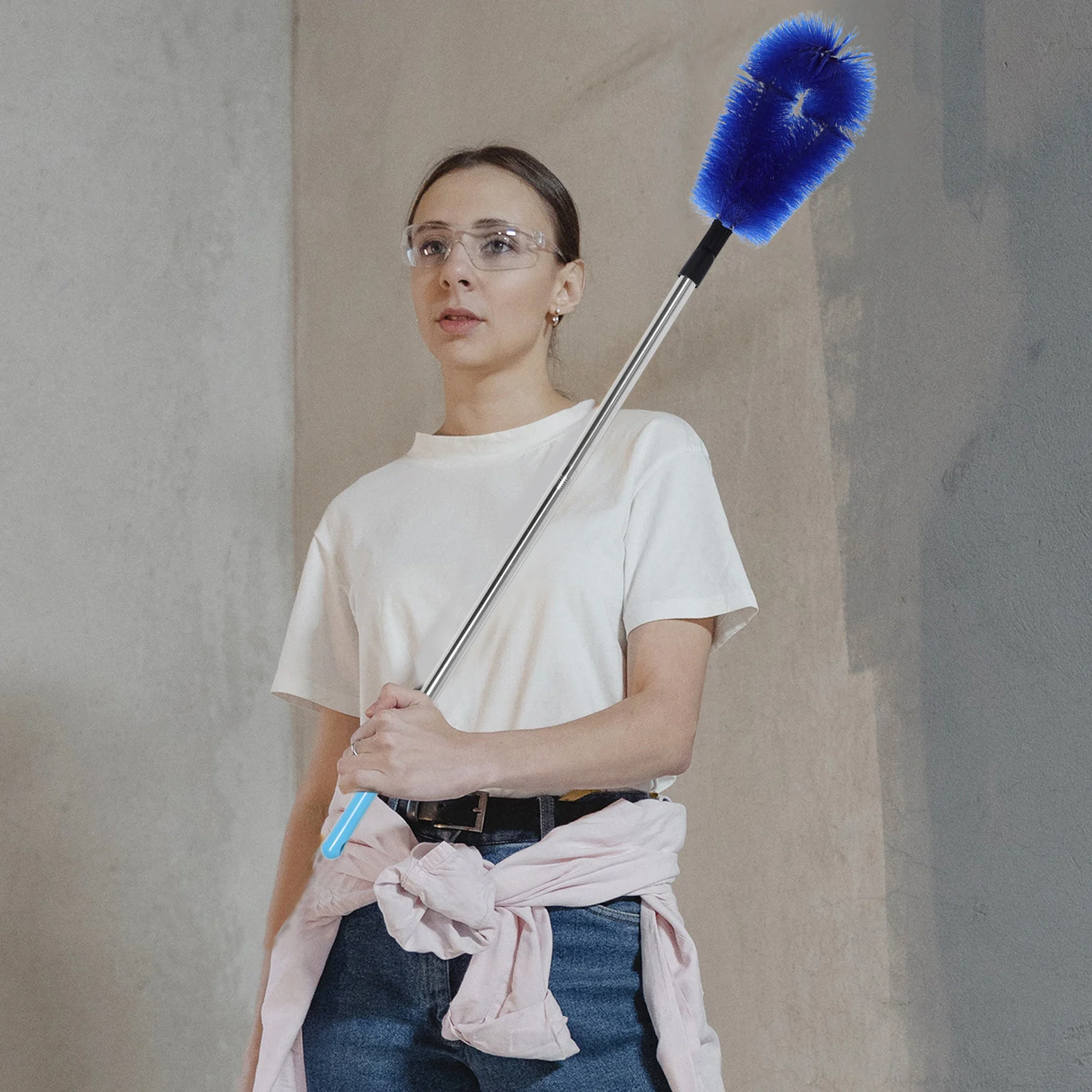 2 قطعة فرشاة تنظيف مزراب رئيس عالية الكفاءة ورقة أداة إزالة الصواميل للاستخدام التجاري السكني قوي Pp النايلون الفولاذ المقاوم للصدأ