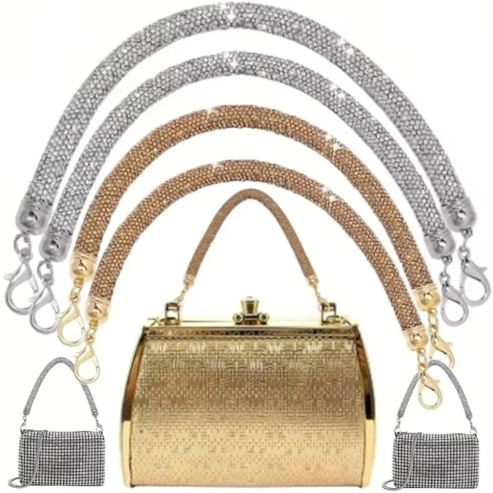 30cm Length Rhinestone Bag Strap Chain Handle Crossbody Design DIY Replacement Accessory Shoulder Strap Decorative Diamond Strap
