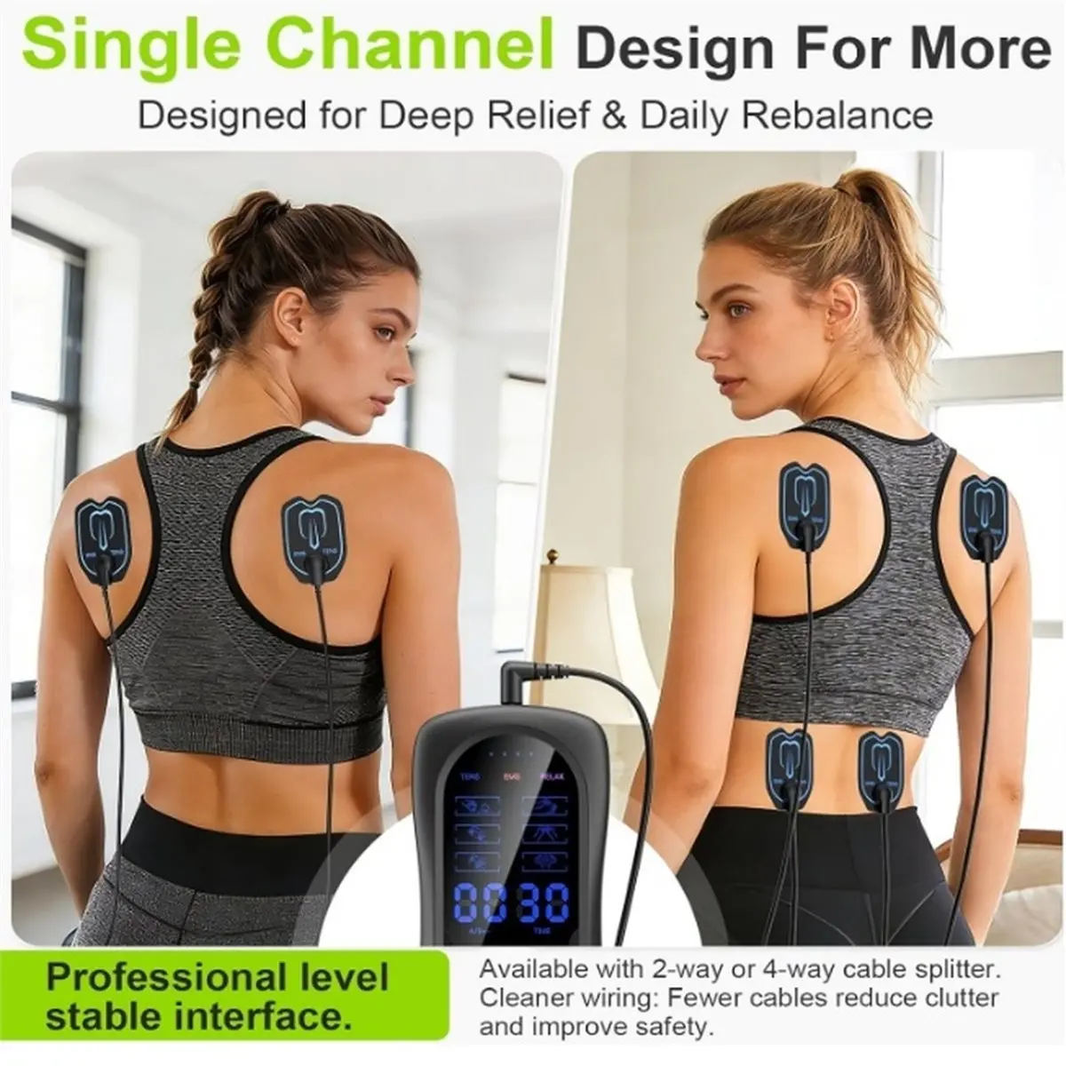 update. TENS Machine 3-in-1 for Muscle Relaxation - Single Channel with 18 Training Programs, 6 Modes 30 Intensities