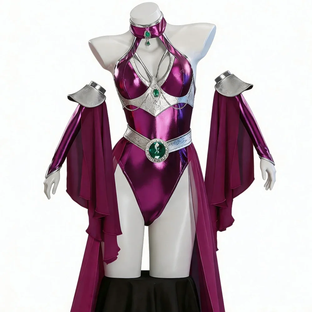 Combinaison en cuir moulante violette Game Interstellar Mars, se transformant en uniforme de combat, costume de cosplay d'Halloween pour femmes, carnaval.