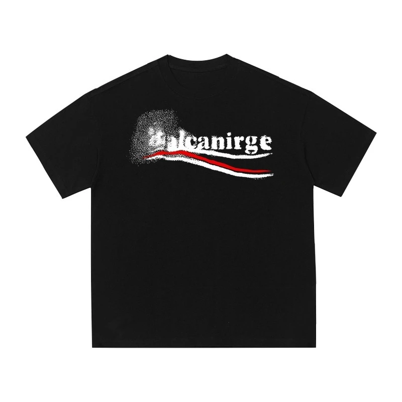 

Balcanirge Paris Street Fashion Trend Pattern Printing Summer Luxury Brand Cotton Men's and Women's T-Shirts Short Sleeves