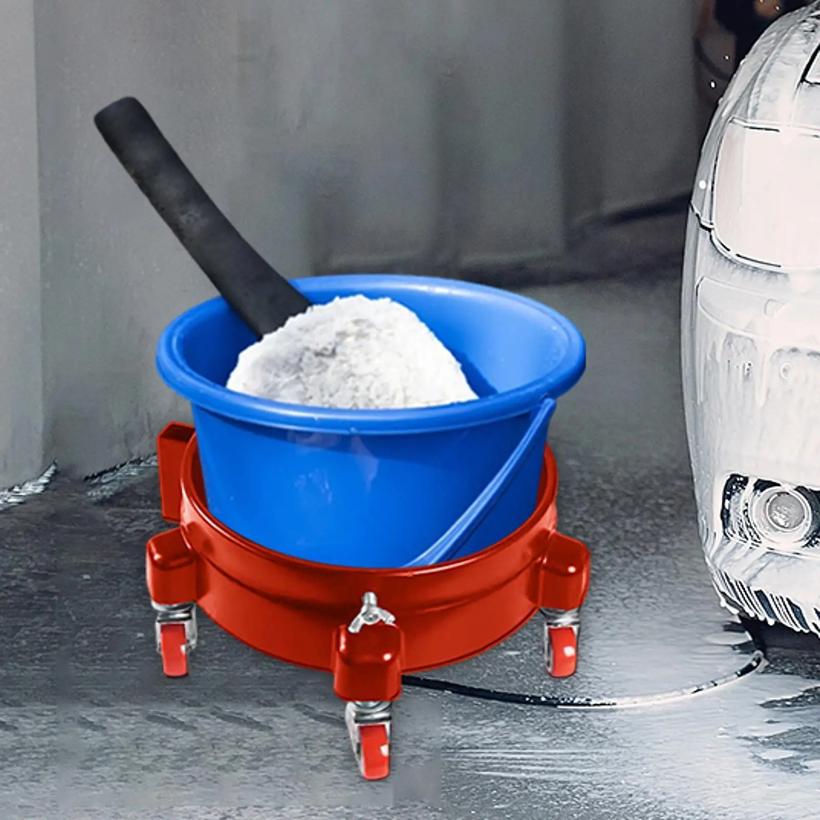 

Тележка-держатель для ведер с 5 колесами, износостойкая, из полипропилена, премиум-класса, для автосервиса