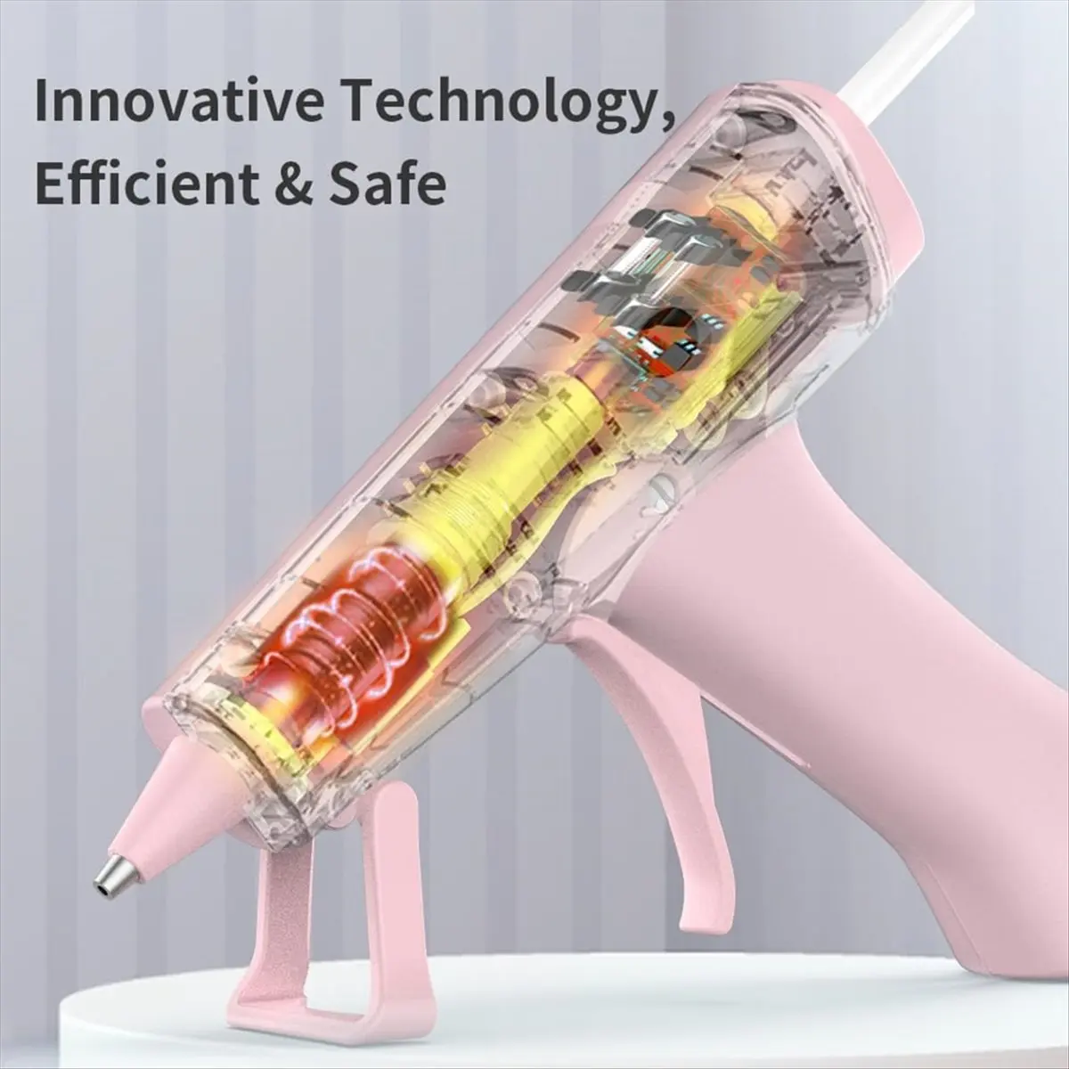 Cordless Hot Glue ,Type-C Rechargeable 2600mAh Battery Powered, Ideal for School Crafts DIY, with 20pcs Glue Sticks A