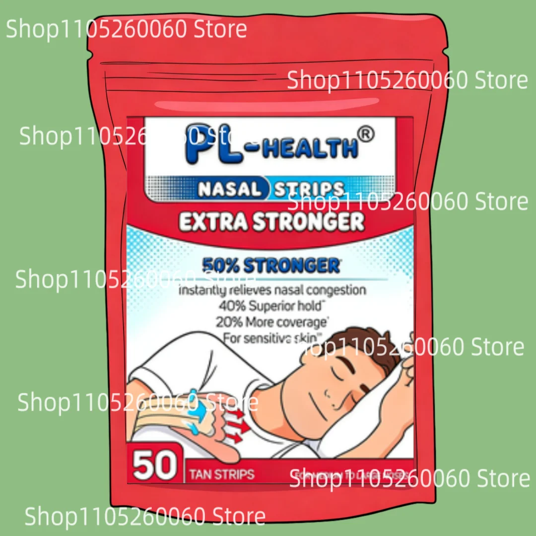 Extra Strength Nasal Strips To Improve Sleep, Reduce Snoring, & Relieve Nasal Congestion Due To Colds & Allergies 50 Strips