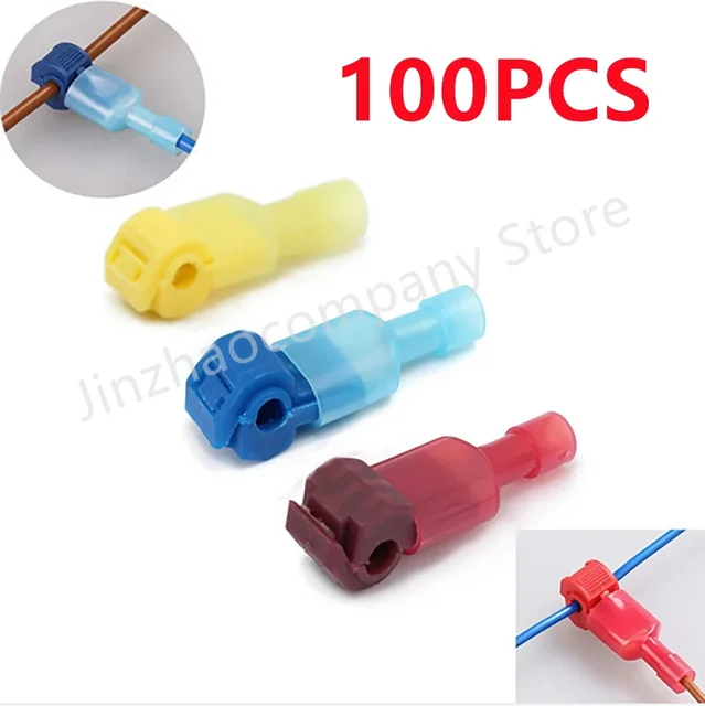 10-100 sztuk szybkie złącza kabli elektrycznych Snap Splice Lock zacisk przewodu zaciskane złącze przewodu samochodowego złącze elektryczne zestaw audio