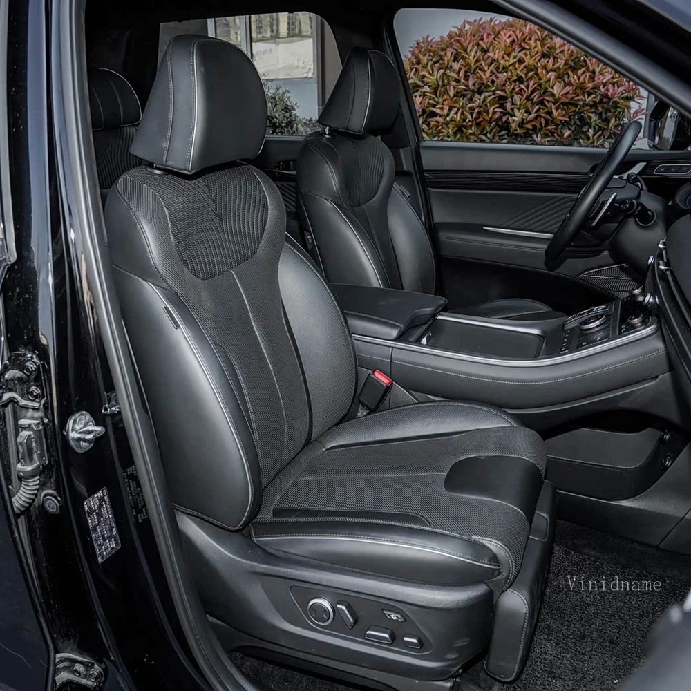 For Hyundai Palisade 2022 2023 2024 2025 Vegan Nappa Leather Custom Car Seat Covers Set For 7 Seats Interior Accessories