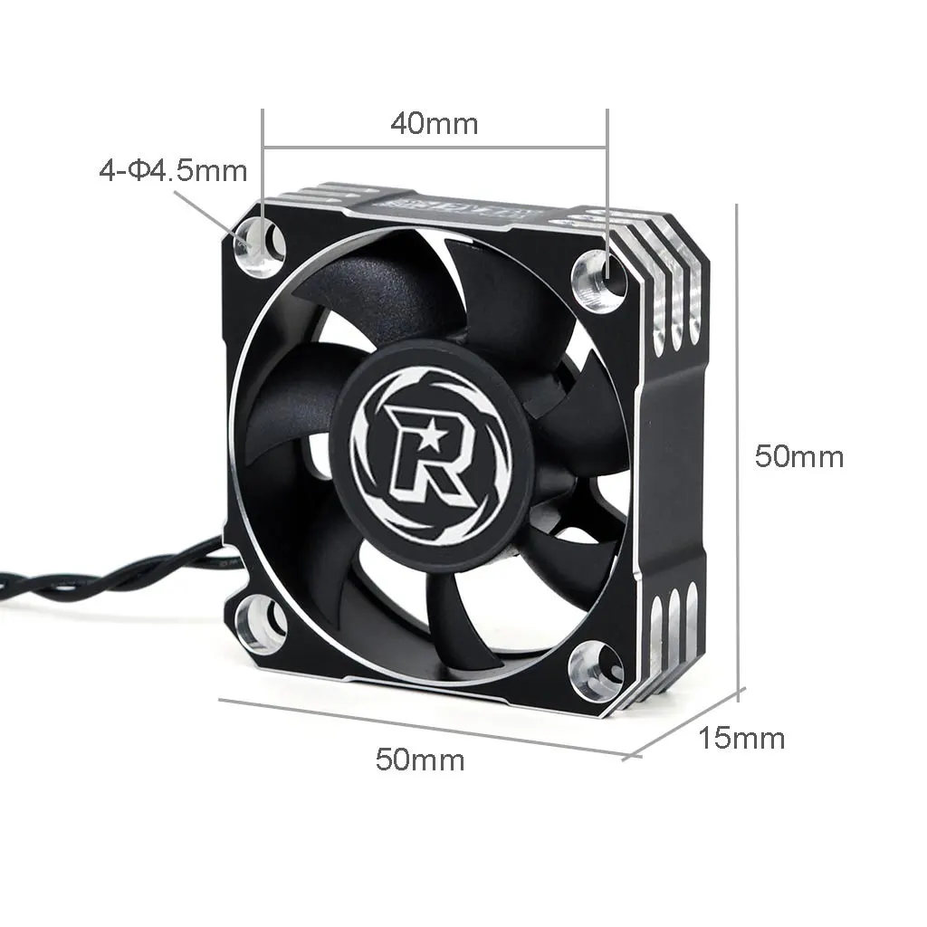 Surpasshobby Rocket-RC 25mm 30mm 35mm 40mm 50mm Metall Lüfter für RC Auto Motor ESC Wärmeableitung Silber Schwarz – Detail 9
