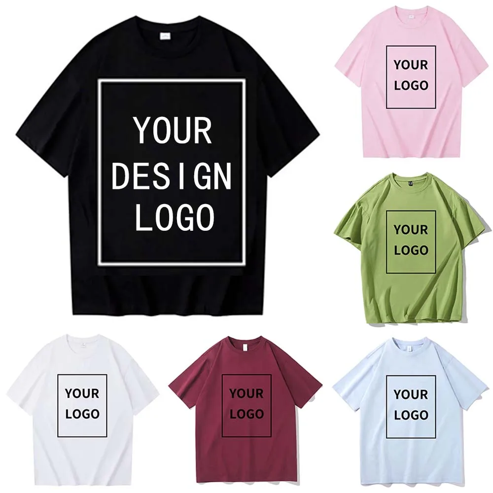 Custom T-shirt Design Your Own Text Logo Professional Image Processing Cotton Short Sleeve Men Women Personalized T Shirts Gifts