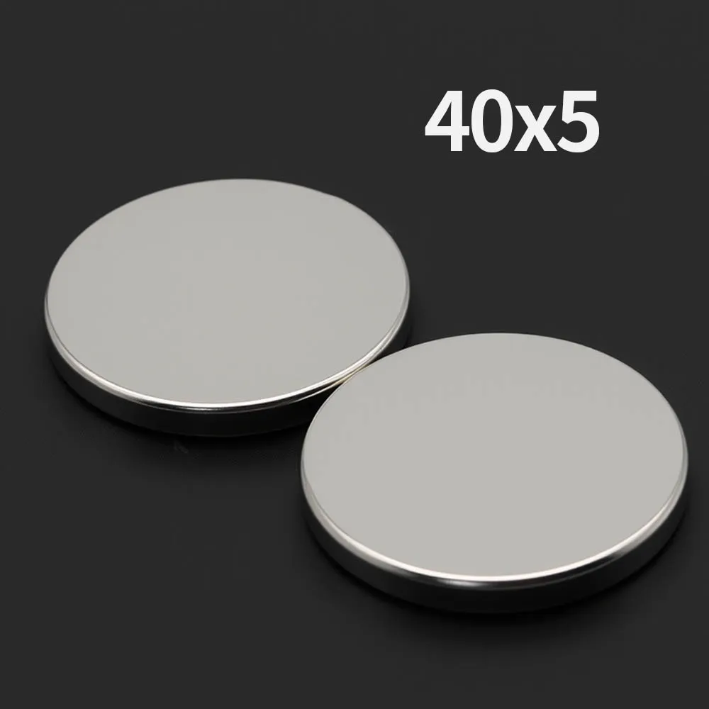 40x5mm Powerful Neodymium Magnet N35 NdfeB Permanent Magnetic imanes Round Super Strong Fridge Magnets DIY