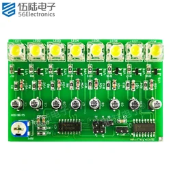 8-way Drip Water Color Lamp Circuit Welding Skills Kit for Assembly and Soldering Practice Set