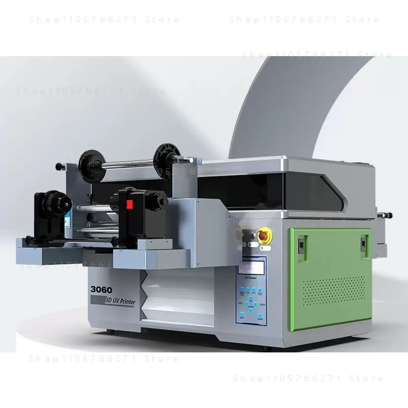 The Latest 4060 UV DTF Printer Desktop A2 UV Printer Printing Swimming Cap Pen  AB Glue Varnish UV Inkjet Printer