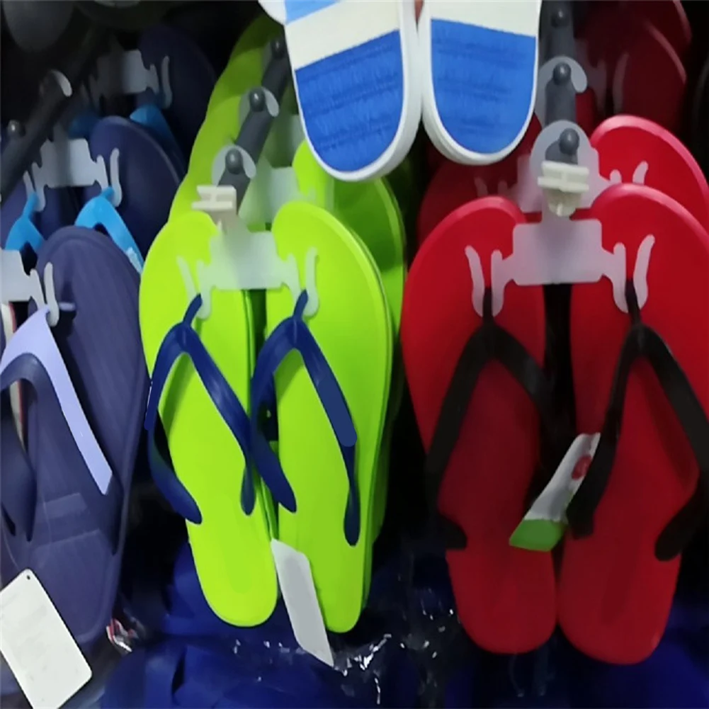 Flip Flop Organizer Black Sandal Hangers Compact Shoe Holder Easy Installation Design Home Organization Aid For Beach Stores
