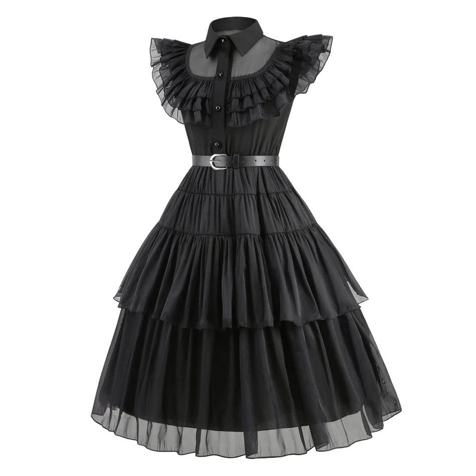 Movie Witch Cosplay Dresses Carniva Cosplay Party Costume Gothic Wind Kids Children Dress Halloween Party Costumes