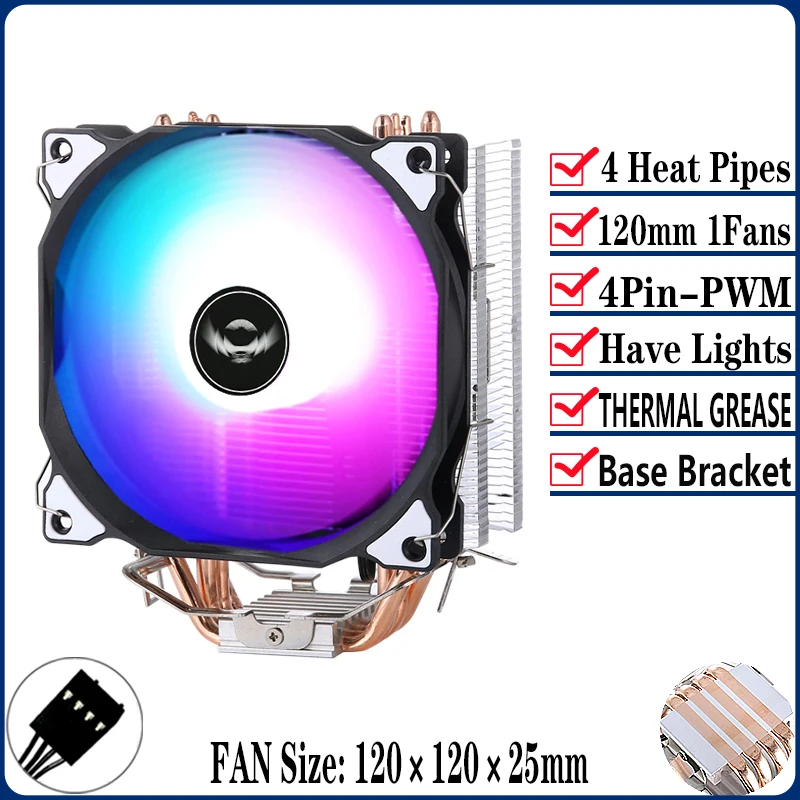 4Heat pipes 1Fan4pin