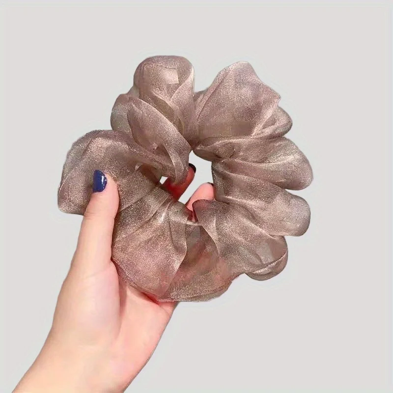 

Elegant Shiny Fine Yarn Hair Scrunchies Gentle Ponytail Holder for Women Girls No Damage Hair Ties Luxurious Gift Set