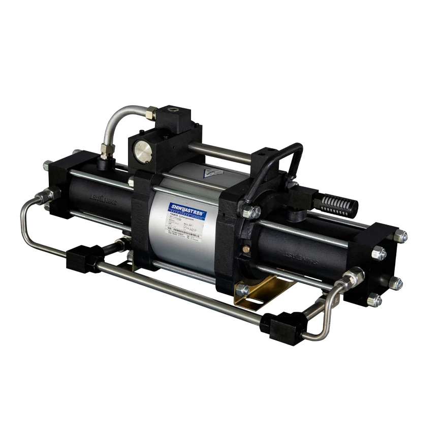 Air Driven Gas Booster Single Drive Double Action Pneumatic High Pressure Nitrogen Gas Testing Pump for Aerospace & Defense