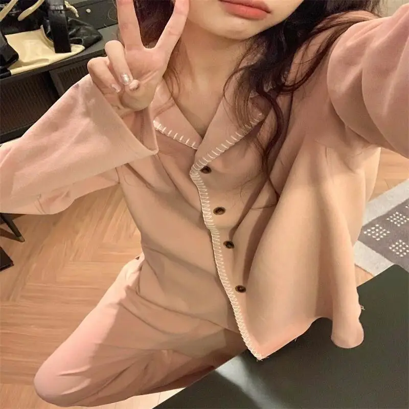 Sexy Pyjama Set Student Cartoon Casual 2-delige Dameskleding Dame Sets Trainingspakken Vrouw Twee Bijpassende Tweedelige Kleding Pak