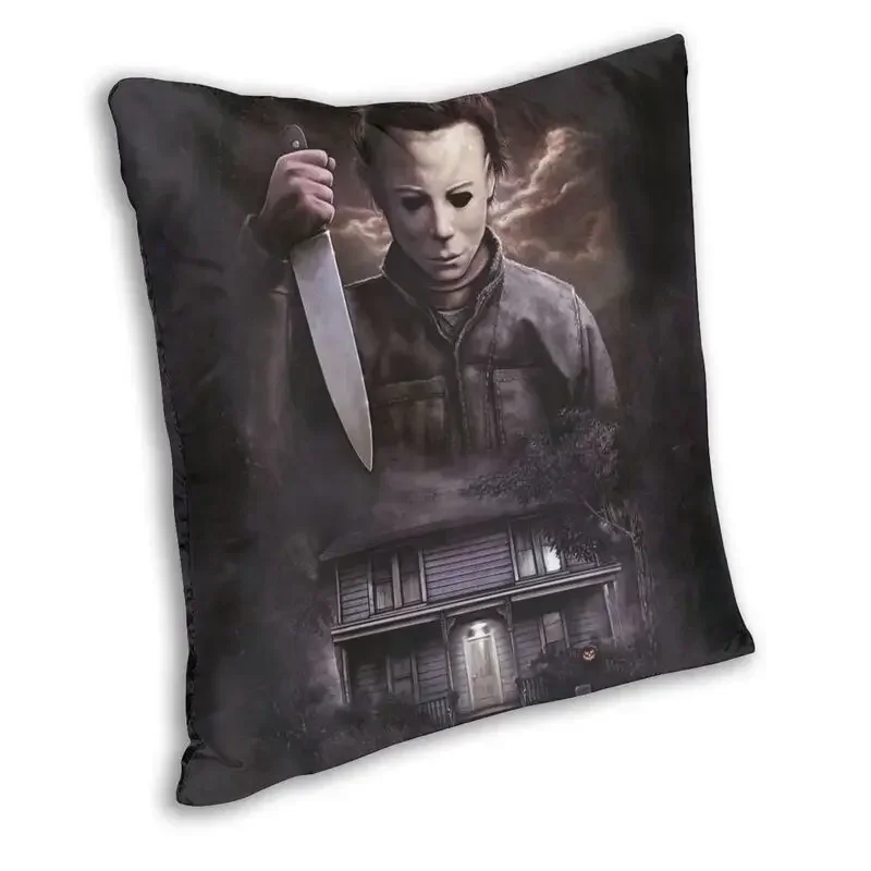 Michael Myers Halloween Horror Movie Square Throw Pillow Case Home Decor 3D Printing Cushion Cover for Sofa Fashion Pillowcover