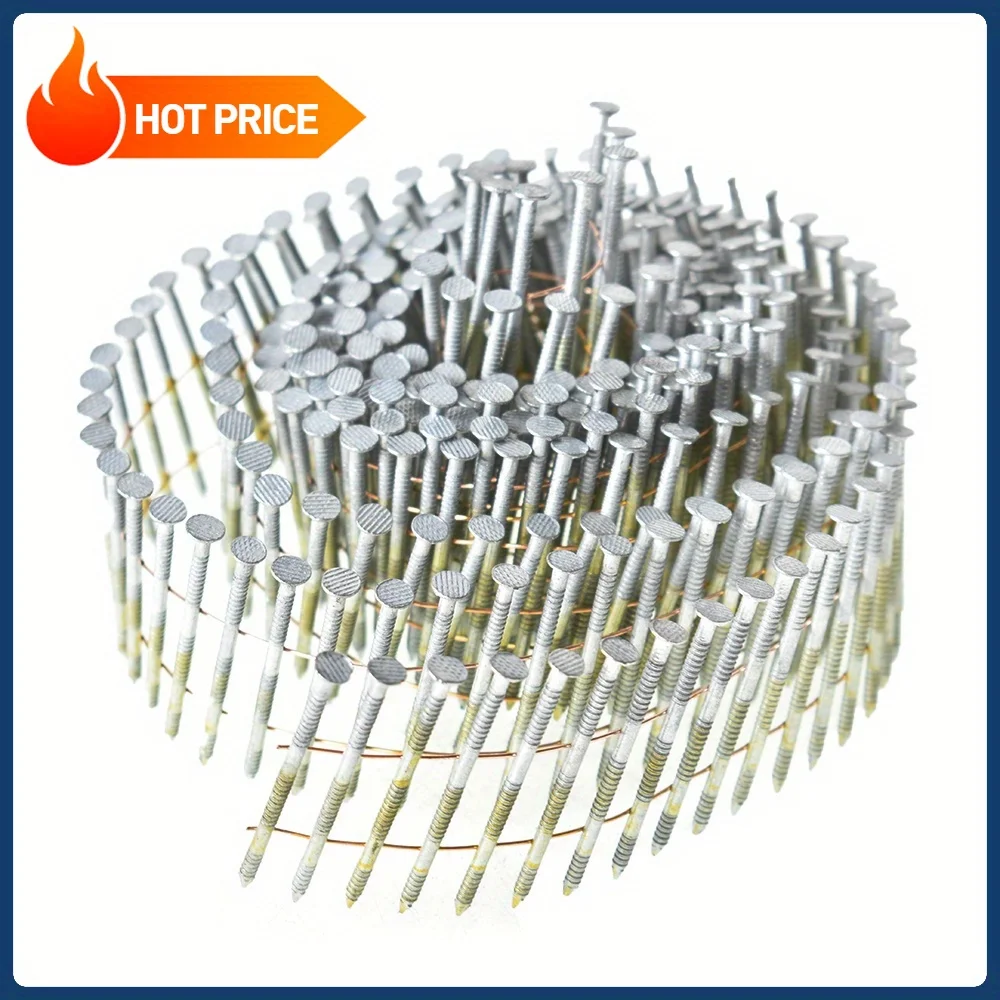 3600 peças 2 "x 0,092" 15 graus de cabeça redonda completa unhas novas