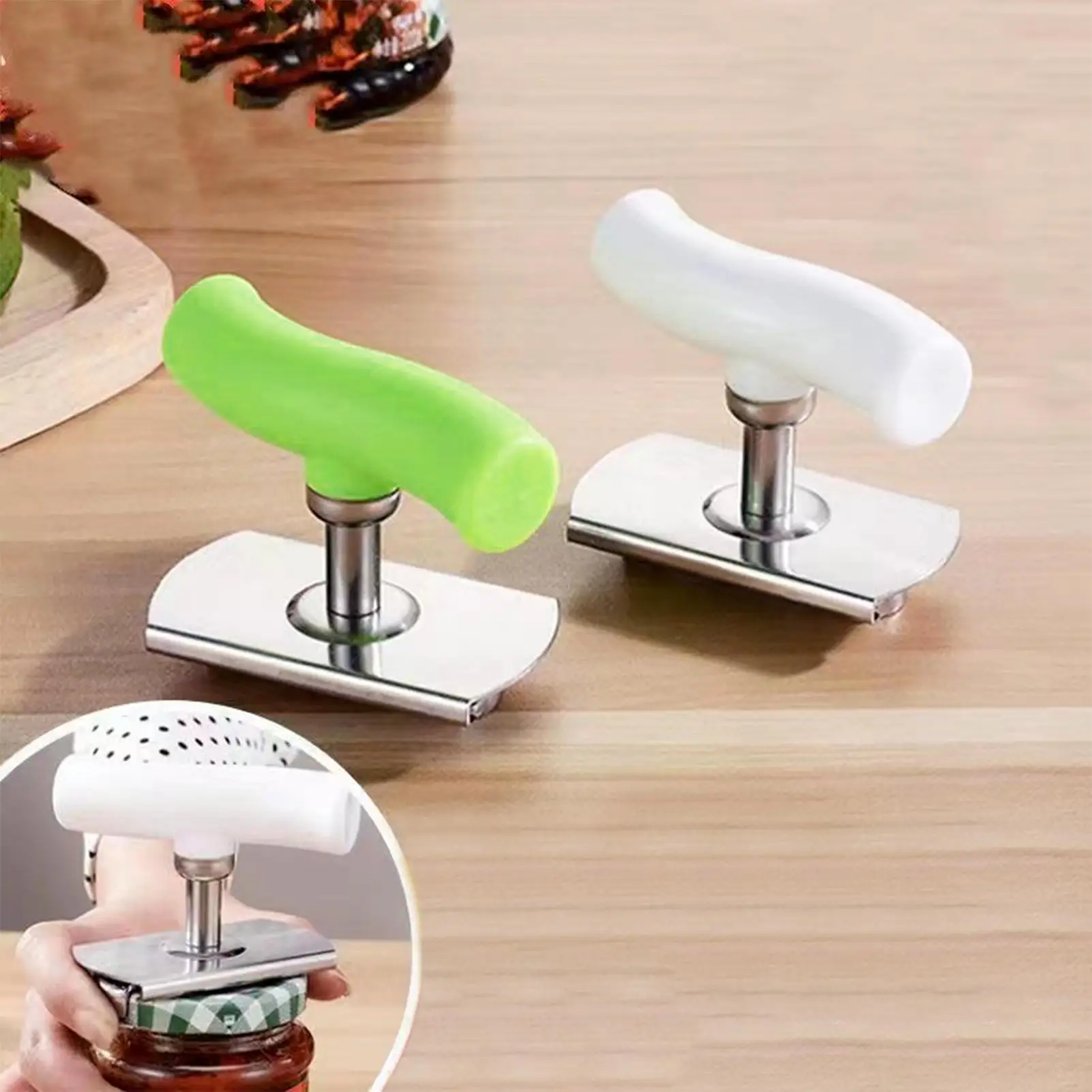 Stainless Steel Jar Lid Opener Kitchen Lid Opening Tool Labor Saving Manual Jar Opener  Bottle Caps Can Lids Commercial Kitchen